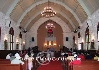 The old Christian Church in Mt. Lushan was built in last century.